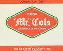 Mr. Cola Grapette Soda Bank Label 1960s