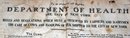 Department of Health Cow Warning Cloth Sign
