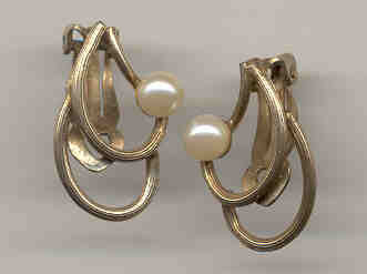 Art Deco Clip On Earrings