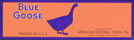 Blue Goose Grape Crate Label