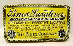 Pinex Laxative Medicine Tin