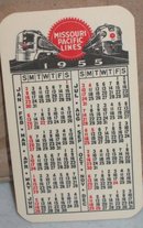 Missouri Pacific Railroad Calendar 1955