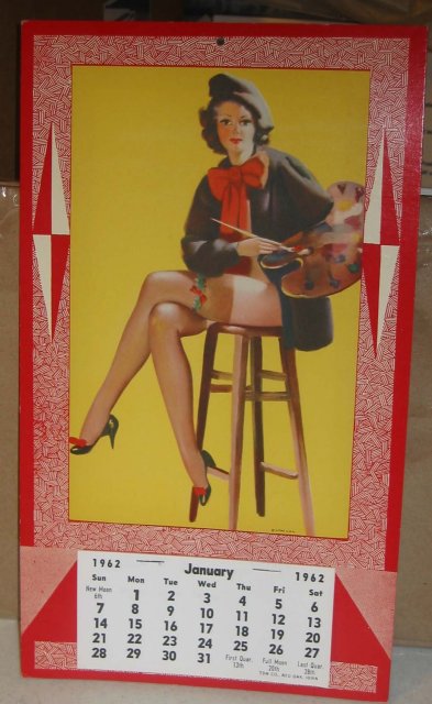 Pinup Calendar - 1962 Art Deco