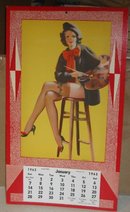 Pinup Calendar - 1962 Art Deco
