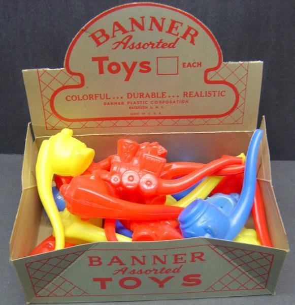 Banner Bubble Pipe Toy Store Display 1960s