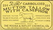 Mutton Tallow Camphor Medicine Label