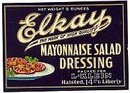 Elkay Mayonnaise Salad Labels