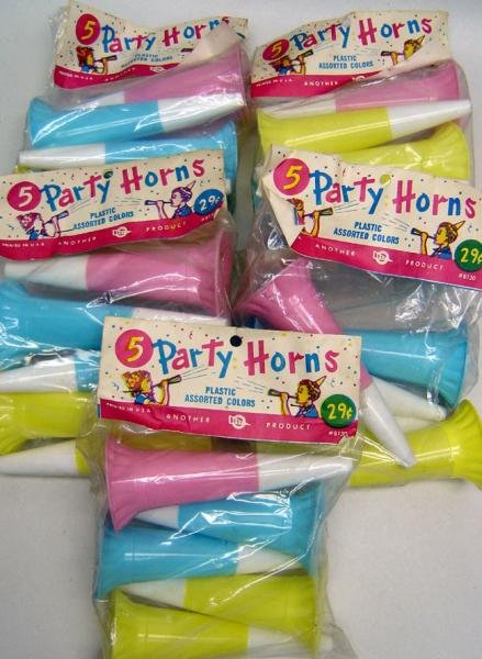 Toy Party Horns in Original Packs