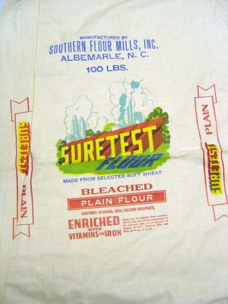 Suretest Cloth Flour Bag 1950s