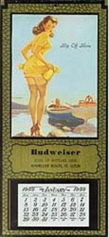 Budweiser Pinup Calendars - Vintage