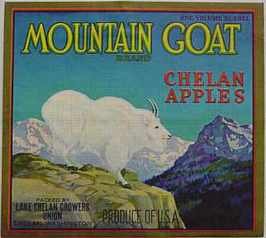 Mountain Goat Apple Crate Label