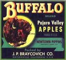 Buffalo Apple Crate Label