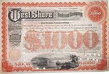 West Shore Railroad Bond 1922