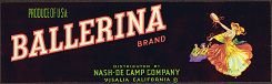 Ballerina Grape Crate Label