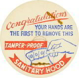 Sanitary Milk Cap Hood 1940s