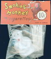 Smoking Monkey Toy in Original bag 1960s