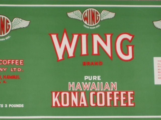 Kona Coffee Label