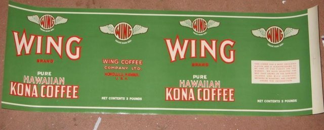 Kona Coffee Label