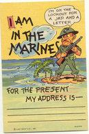 Linen Marines Postcard WW2