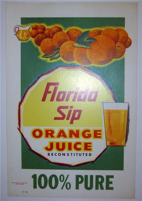 Diner Juice Signs 1950s