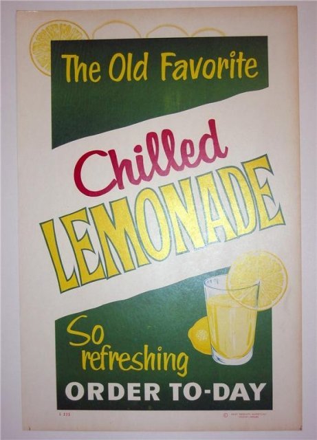 Diner Juice Signs 1950s