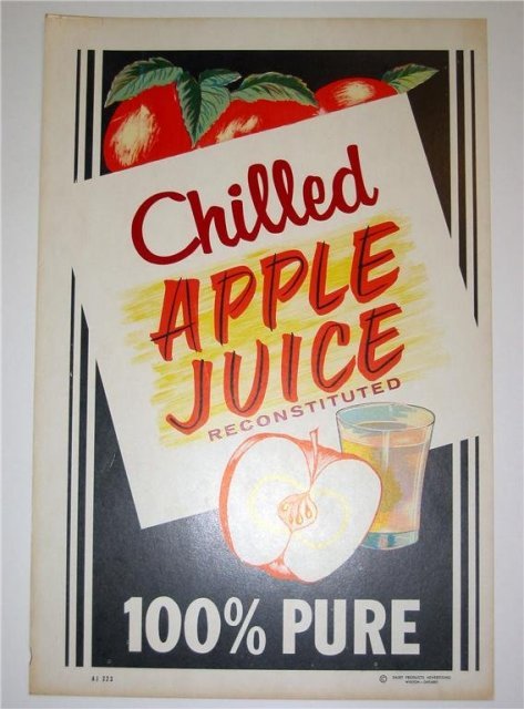 Diner Juice Signs 1950s