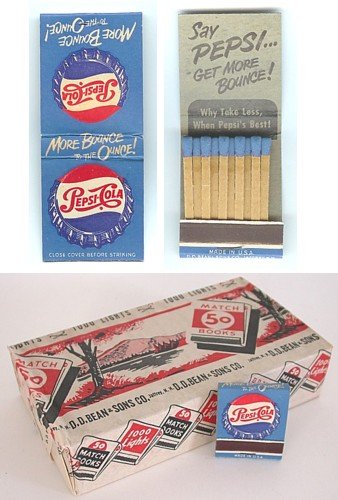 Pepsi Cola Soda Matchbooks Lot