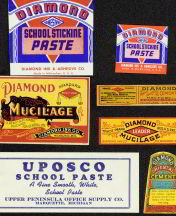 Mucilage Glue Bottle Labels
