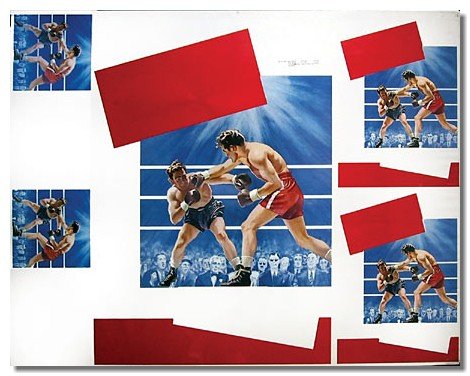 Boxers Fighting Poster 1952