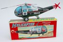 Police Friction Helicopter Toy - Tin Litho