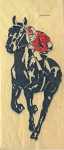 1940s Iron-On Transfer Decals - Horse Racing