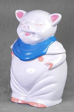 Porcelain Pig Cookie Jar