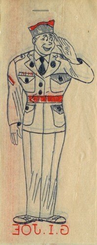 G.I. Joe Toy Iron-On Transfer 1940s