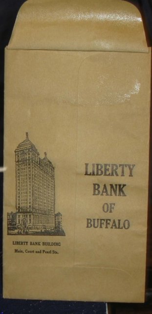 Liberty Bank Deposit Envelope 1910
