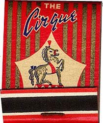 Cirque Fairmont Hotel Matchbook / san fransico