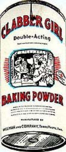 Clabber Girl Diecut Sign 1930s