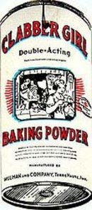 Clabber Girl Diecut Sign 1930s