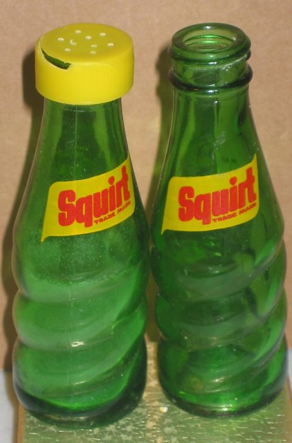 Squirt Soda Salt Pepper Shakers in Original Box