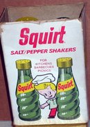 Squirt Soda Salt Pepper Shakers in Original Box