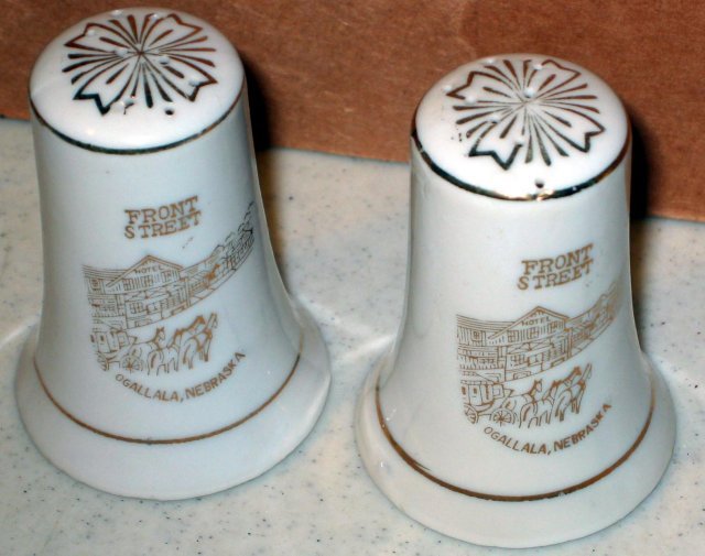 China Salt Pepper Shakers - Nebraska Souvenir