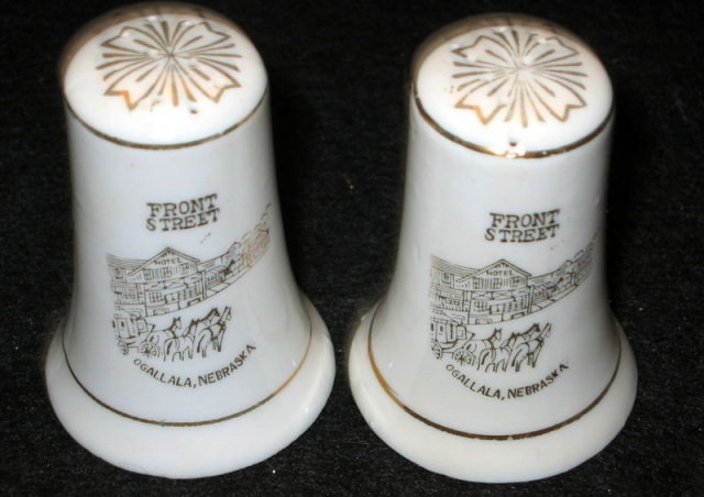 China Salt Pepper Shakers - Nebraska Souvenir