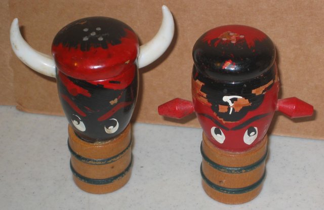 Japan Wood Tiki Salt Pepper Shakers