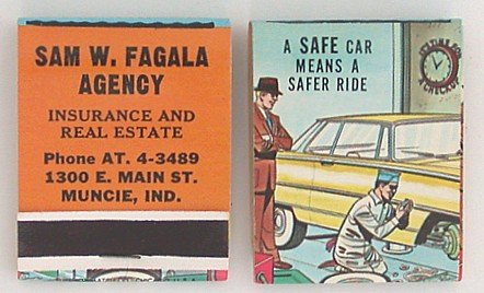 Safe Car Automobile Matchbooks