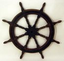 Wood Ship's Wheel - boat primitive