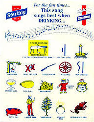 Sterling Beer Song Sheets