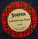 Scotch Tape Plaid Tin 1940s