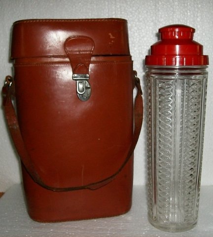 Medco Shaker Decanter in Leather Case