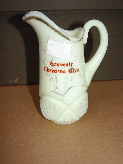Custard Glass Pitcher Cheyenne WO