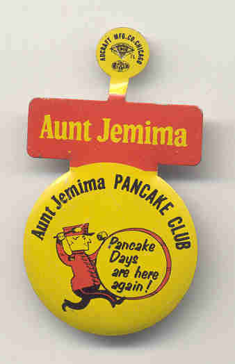 Aunt Jemima Pancake Club Lapel Pin Tab