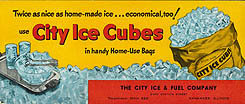 City Ice Cubes Blotter Sign